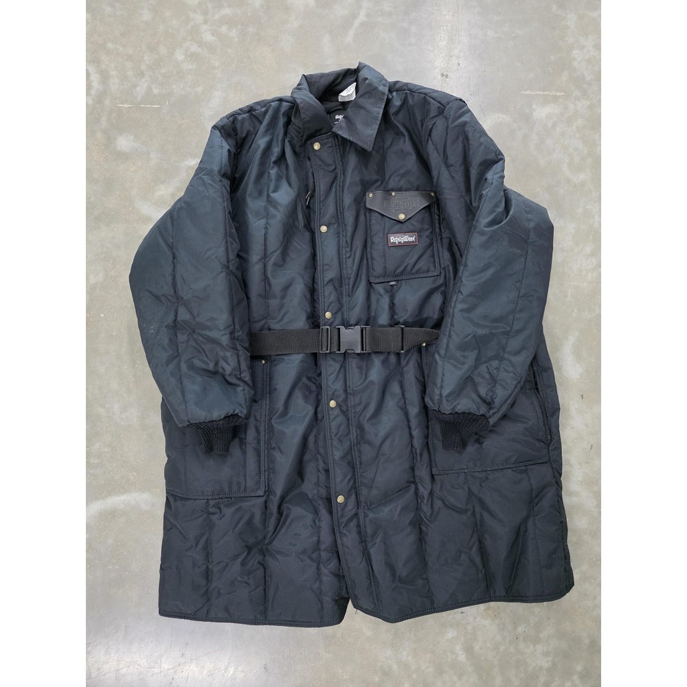 Vintage RefrigiWear Coat Mens 5XL Blue Iron Tuff Parka Belted Workwear USA 2000s